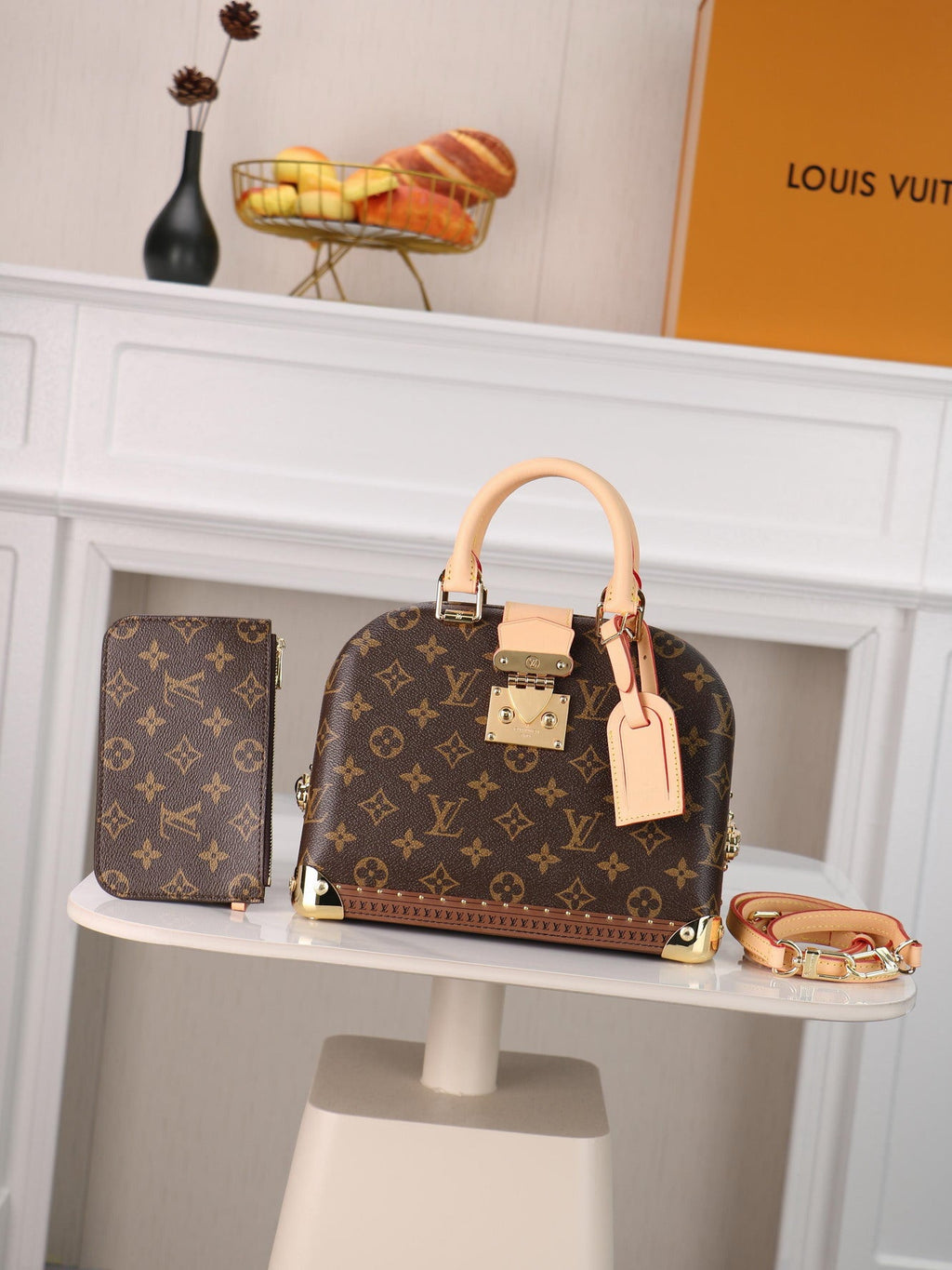 Louis Vuitton Brown Monogram Top-Handle Bag