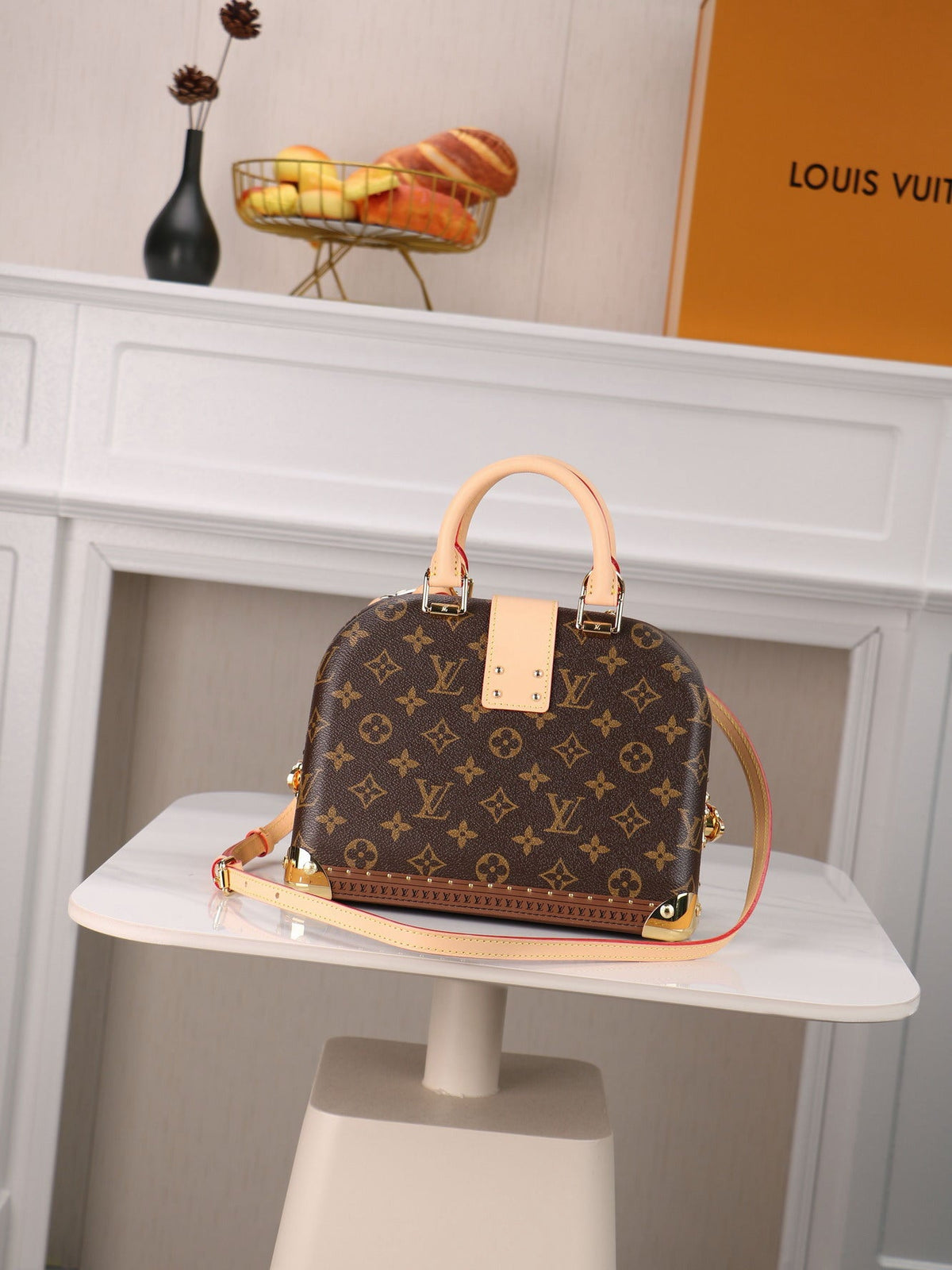 Louis Vuitton Brown Monogram Top-Handle Bag