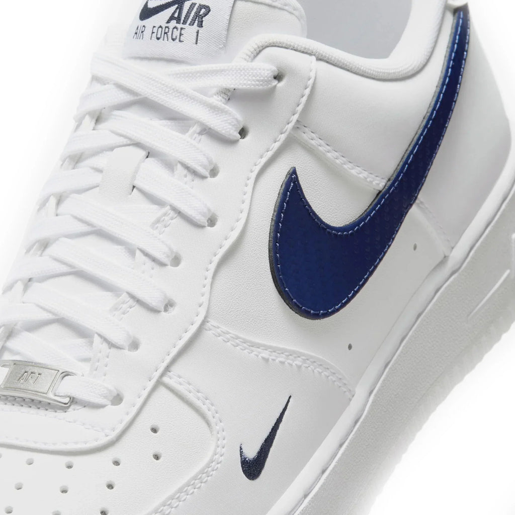 Nike Air Force 1 Low '07 LV8 'Carbon Fiber Swoosh White Midnight Navy'