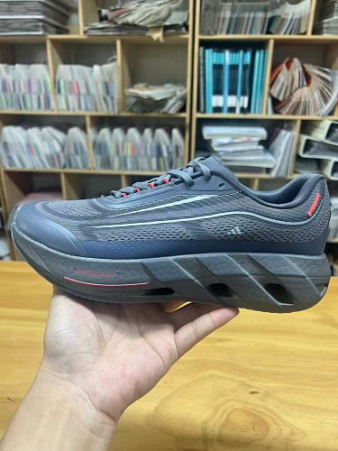 Adidas Charcoal Grey Lace-Up Sneakers