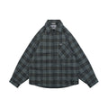 Balenciaga Paris Blue-Grey Plaid Padded Overshirt Jacket