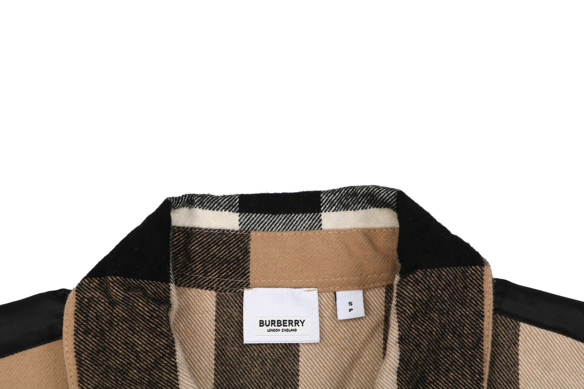 Burberry Color-Block Pocket Mega Check Zip-Up Jacket