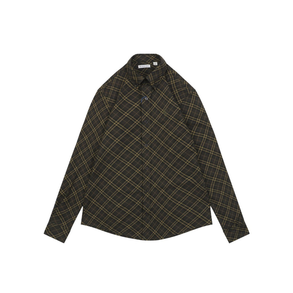 Burberry 25FW B-Shield Diagonal Check Long Sleeve Shirt