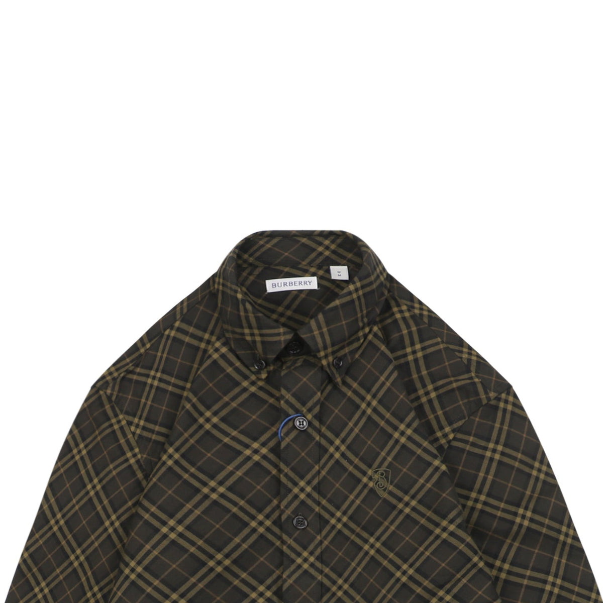 Burberry 25FW B-Shield Diagonal Check Long Sleeve Shirt