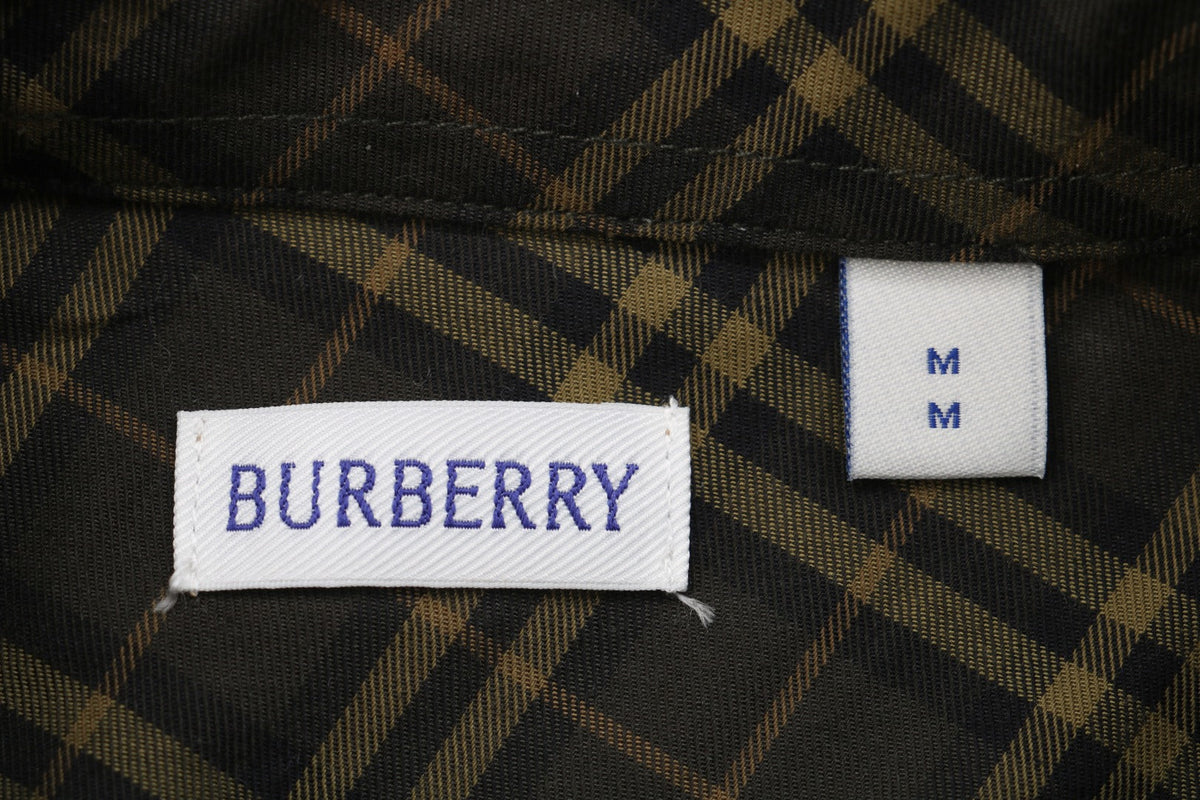 Burberry 25FW B-Shield Diagonal Check Long Sleeve Shirt