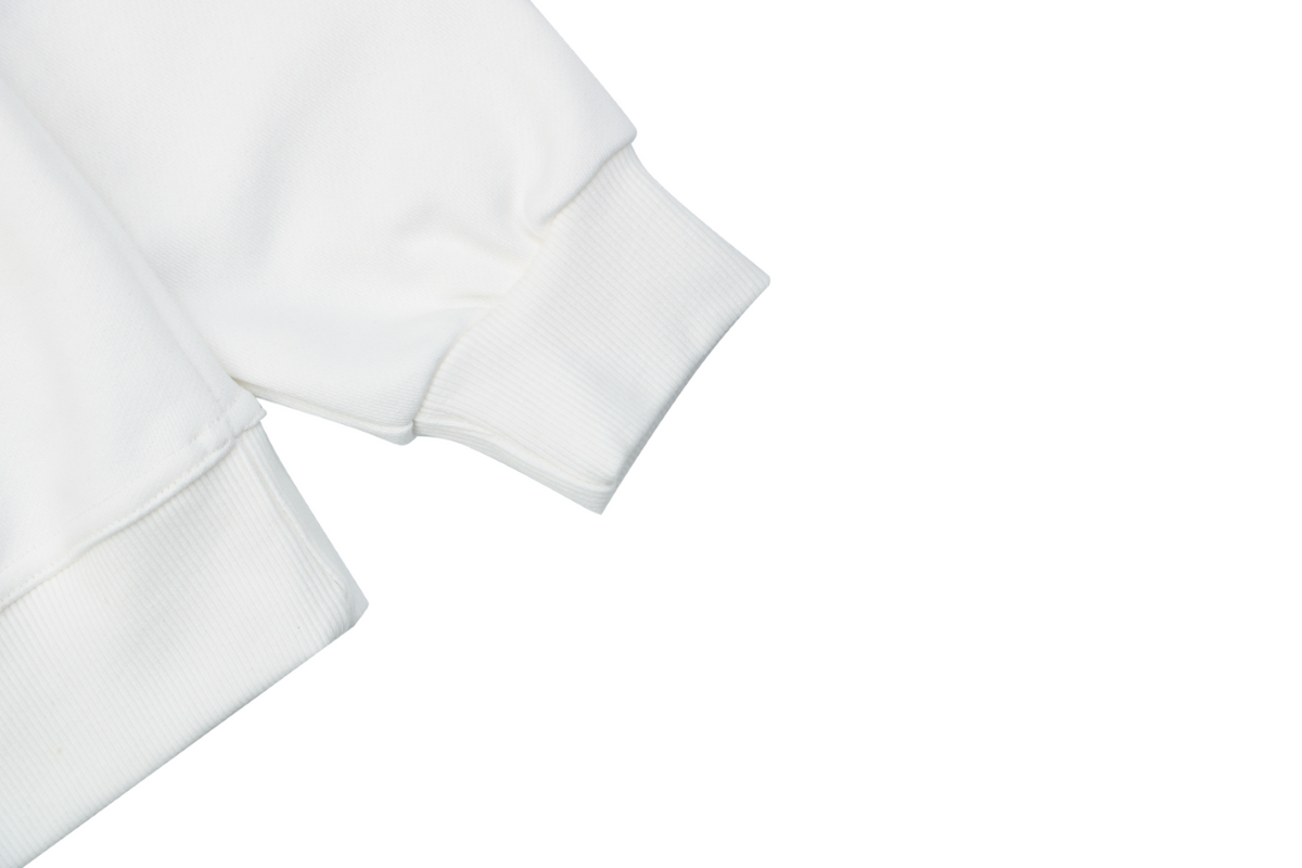 Burberry House Check Collar Crewneck Sweatshirt — White