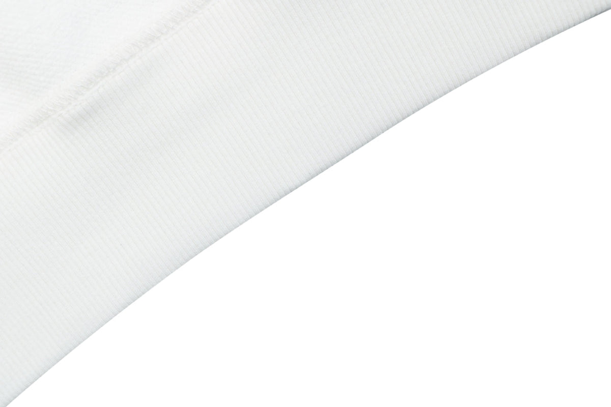 Burberry House Check Collar Crewneck Sweatshirt — White