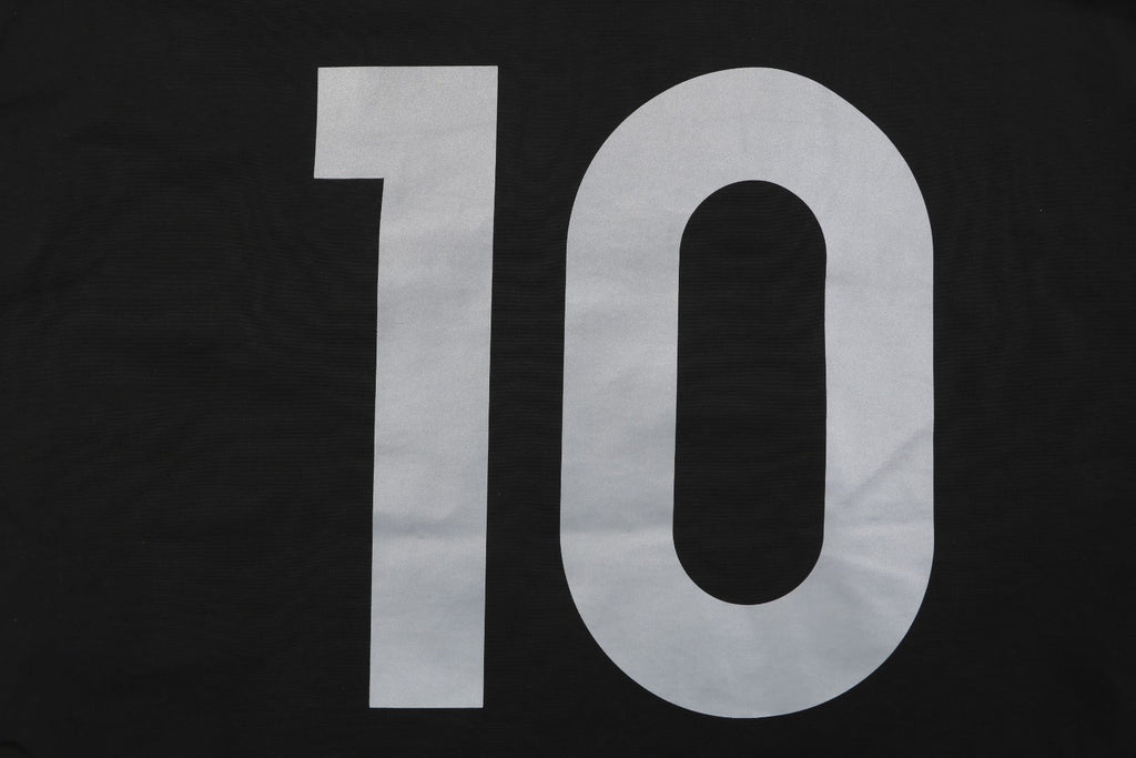 Balenciaga Number 10 Football Crest Stand-Collar Jacket - Black