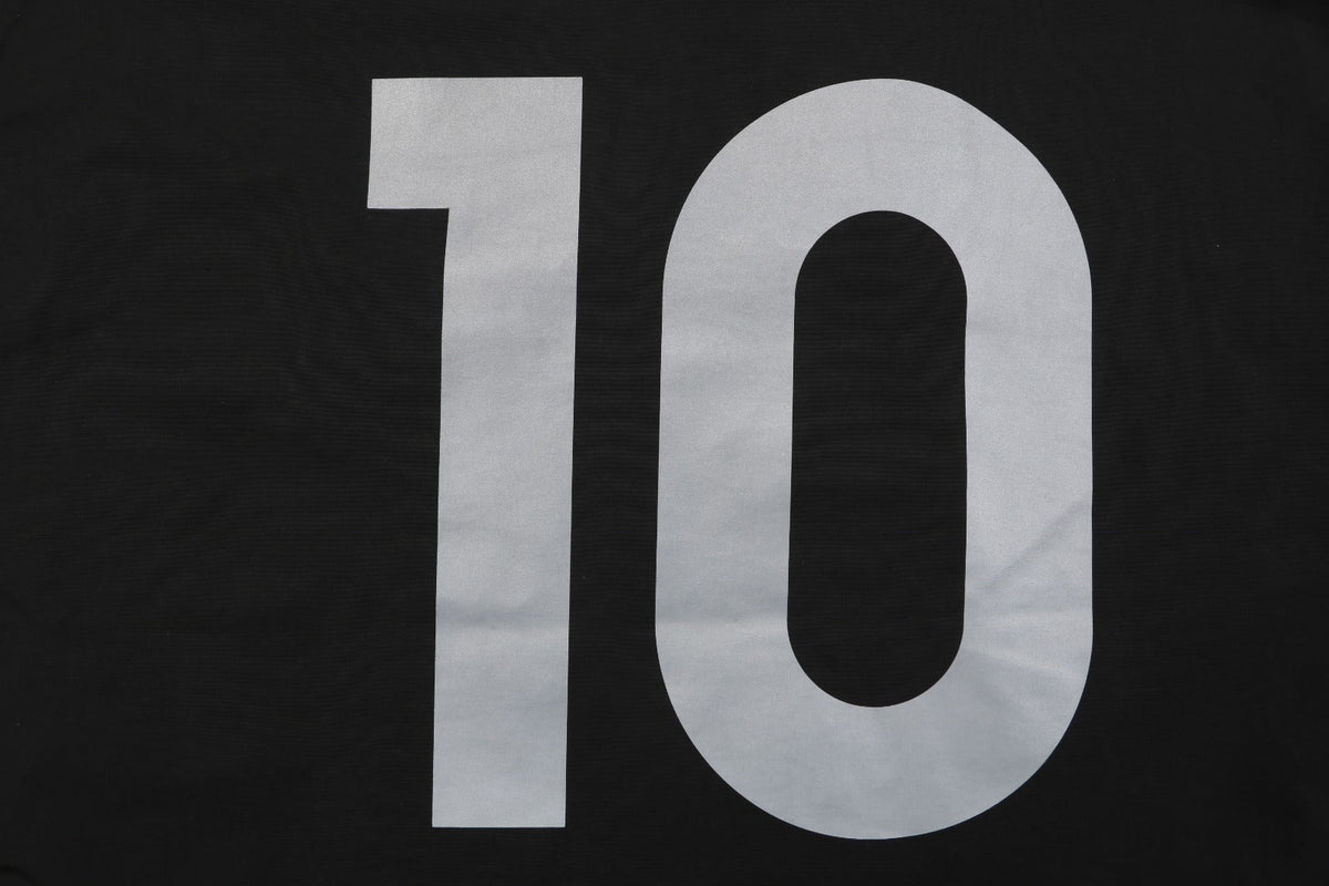 Balenciaga Number 10 Football Crest Stand-Collar Jacket - Black