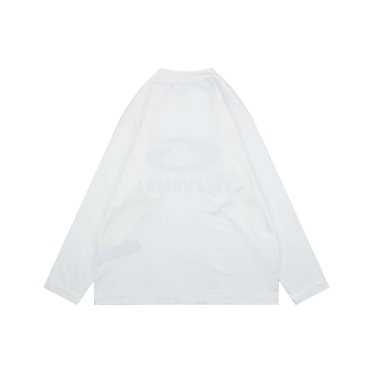 Balenciaga Smoke Ring Logo Long-Sleeve T-Shirt - White